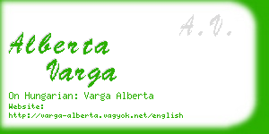 alberta varga business card